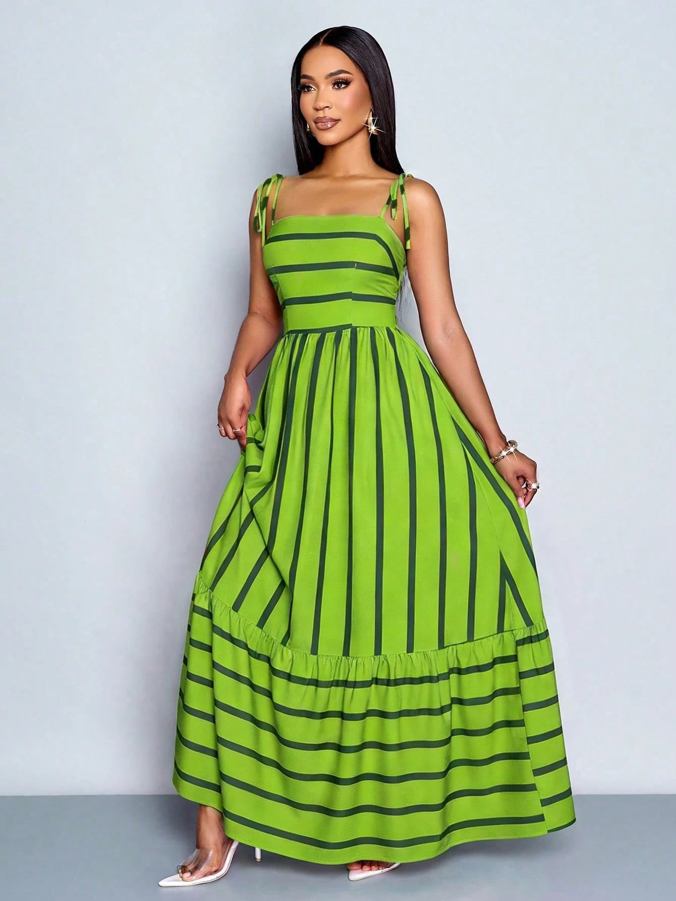 Flowing Striped Sun Dress – Cute & Classy Looks