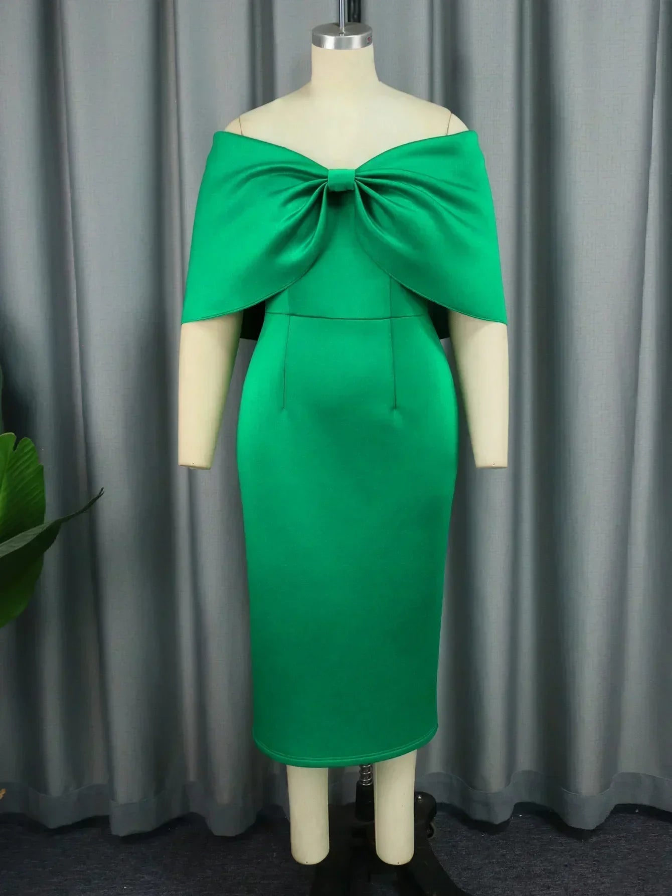 Party Green Off Shoulder Bow Birthday Bodycon Plus Size Dress Cute & Classy Looks Party Green Off Shoulder Bow Birthday Bodycon Plus Size Dress Cute & Classy Looks