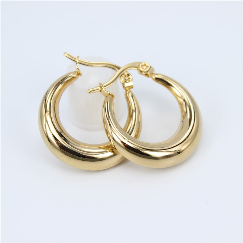 CASUAL STAINLESS ELEGANT BIG WHOOP EARINGS – Cute & Classy Looks